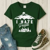 I Hate People Funny Camping Trip Women's T-Shirt thumb 3