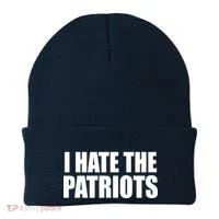 I Hate The Patriots Beanie thumb 0