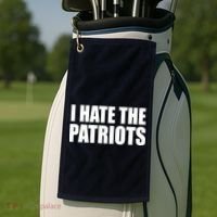 I Hate The Patriots Golf Towel thumb 2