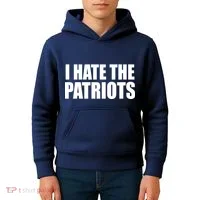 I Hate The Patriots Kids Hoodie thumb 4