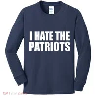 I Hate The Patriots Kids Long Sleeve Shirt thumb 0