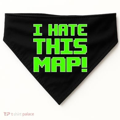 I Hate This Map Funny Gamer USA-Made Doggie Bandana