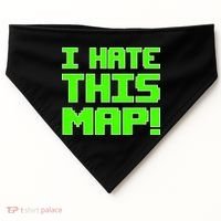 I Hate This Map Funny Gamer USA-Made Doggie Bandana thumb 0