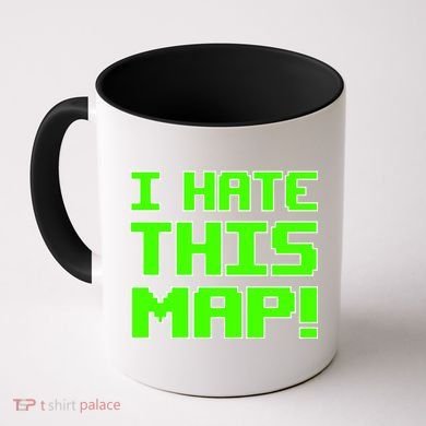 I Hate This Map Funny Gamer Coffee Mug