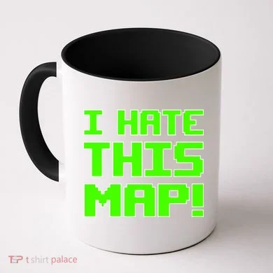 I Hate This Map Funny Gamer Coffee Mug