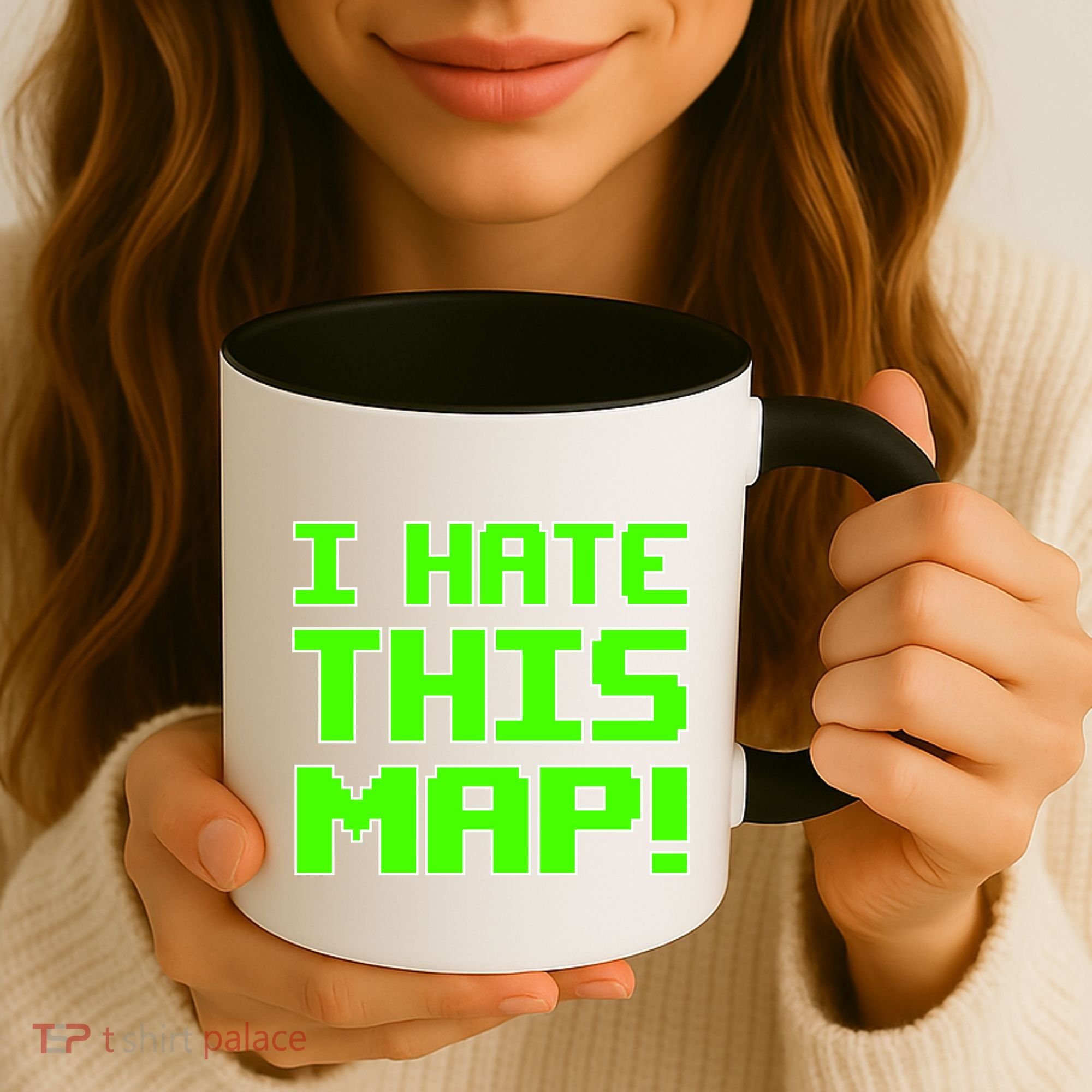 I Hate This Map Funny Gamer Coffee Mug