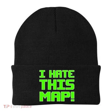 I Hate This Map Funny Gamer Beanie