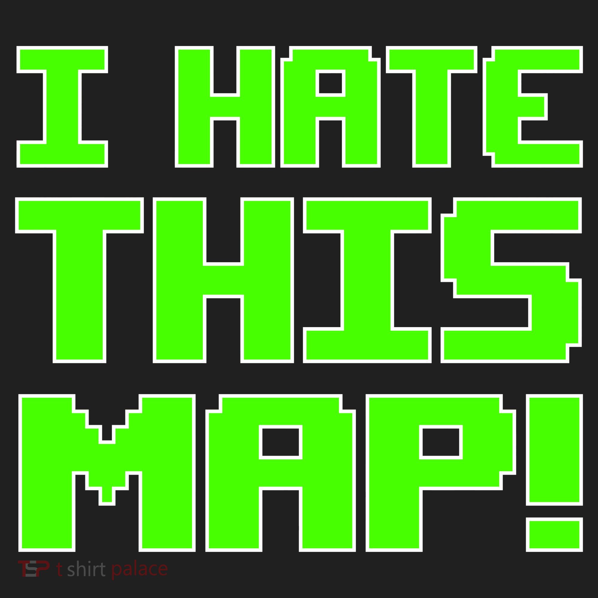 I Hate This Map Funny Gamer Golf Towel