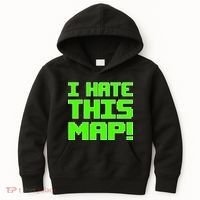 I Hate This Map Funny Gamer Kids Hoodie thumb 0