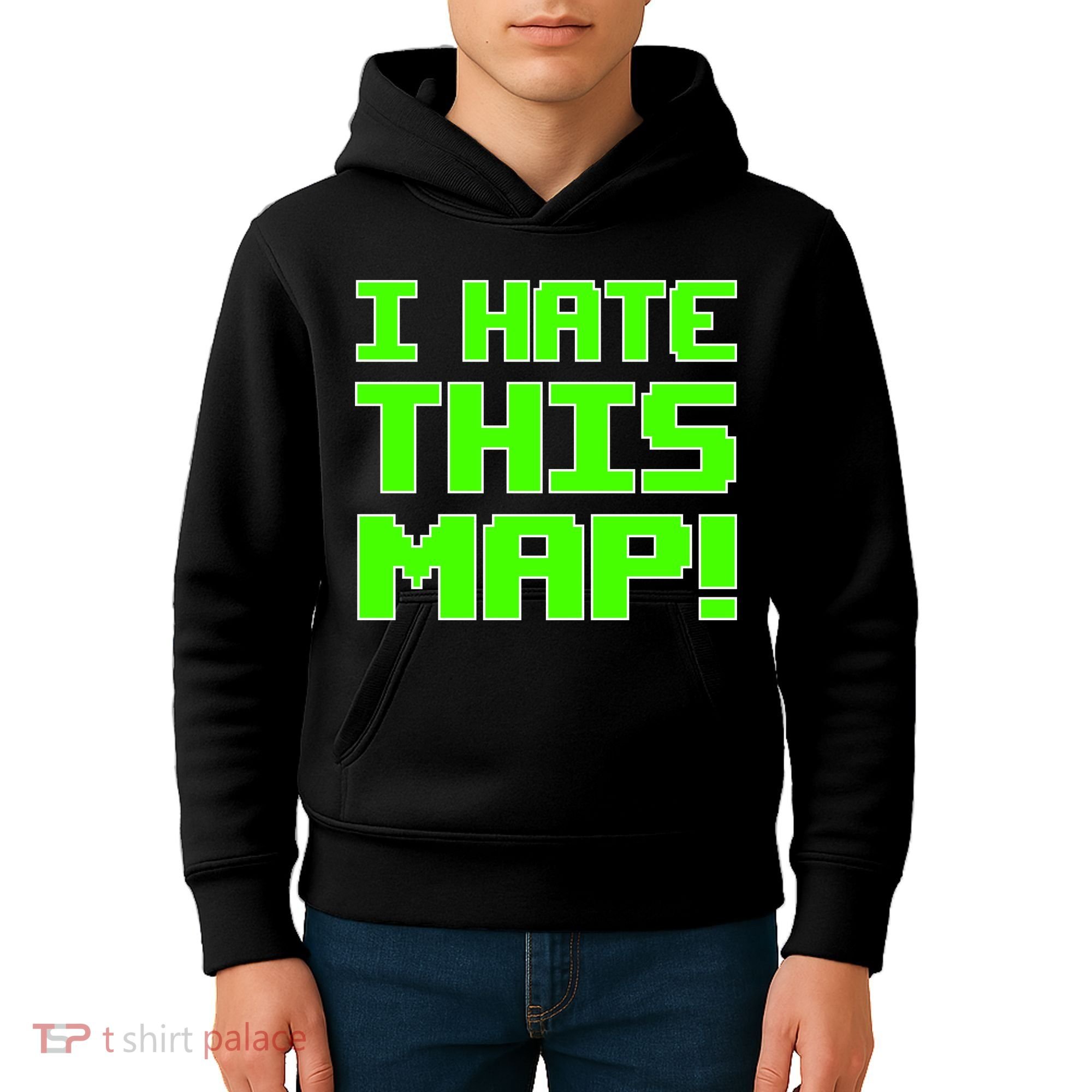 I Hate This Map Funny Gamer Kids Hoodie