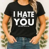 I Hate When You Are Not With Me Women's T-Shirt thumb 2