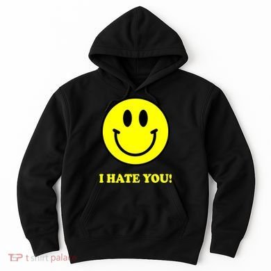 I Hate You Funny Smiley Face Emoji Hoodie