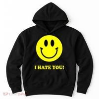 I Hate You Funny Smiley Face Emoji Hoodie thumb 0