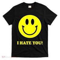 I Hate You Funny Smiley Face Emoji T-Shirt thumb 0