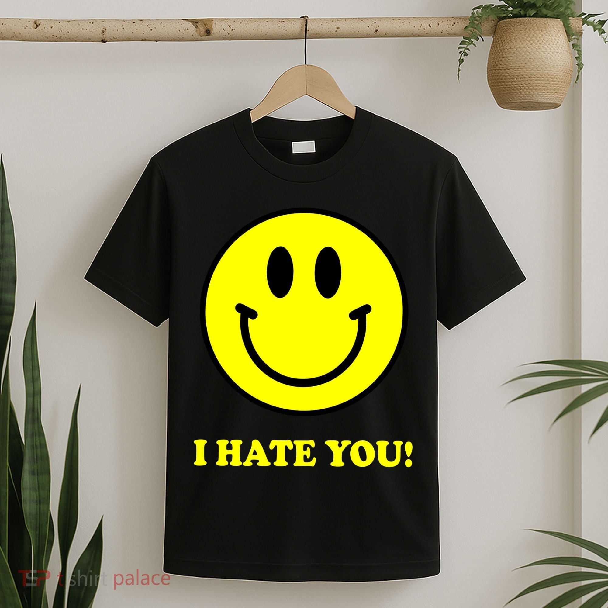 I Hate You Funny Smiley Face Emoji T-Shirt