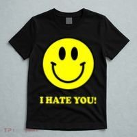 I Hate You Funny Smiley Face Emoji T-Shirt thumb 5