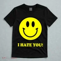 I Hate You Funny Smiley Face Emoji T-Shirt thumb 5