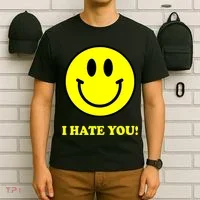 I Hate You Funny Smiley Face Emoji T-Shirt thumb 6