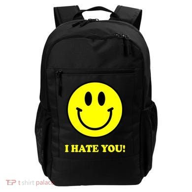 I Hate You Funny Smiley Face Emoji Backpack