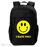 I Hate You Funny Smiley Face Emoji Backpack thumb 0