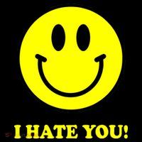 I Hate You Funny Smiley Face Emoji Button thumb 1