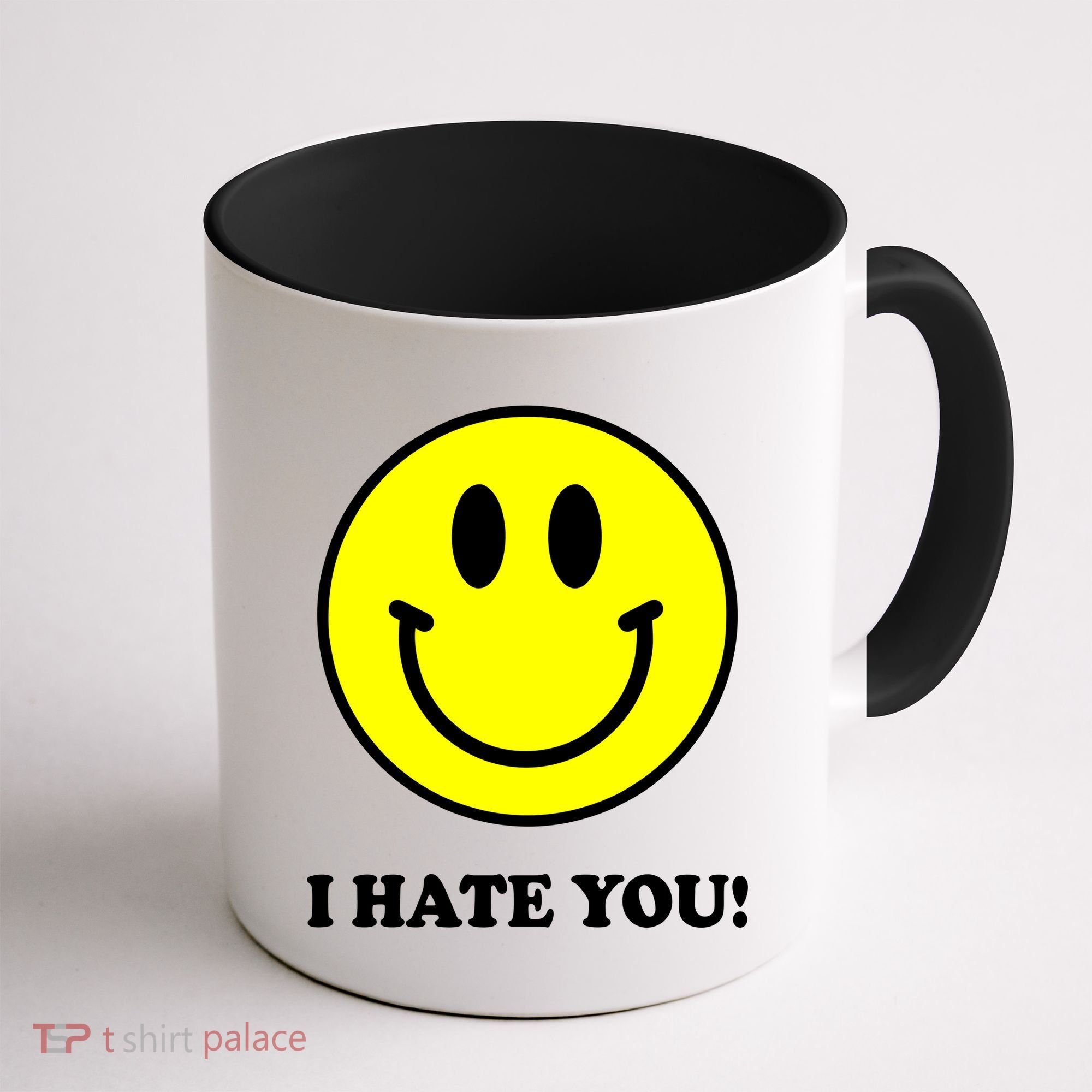 I Hate You Funny Smiley Face Emoji Coffee Mug