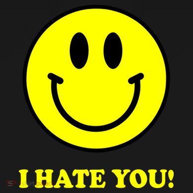 I Hate You Funny Smiley Face Emoji Women's Hoodie