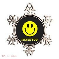 I Hate You Funny Smiley Face Emoji Ornament thumb 0
