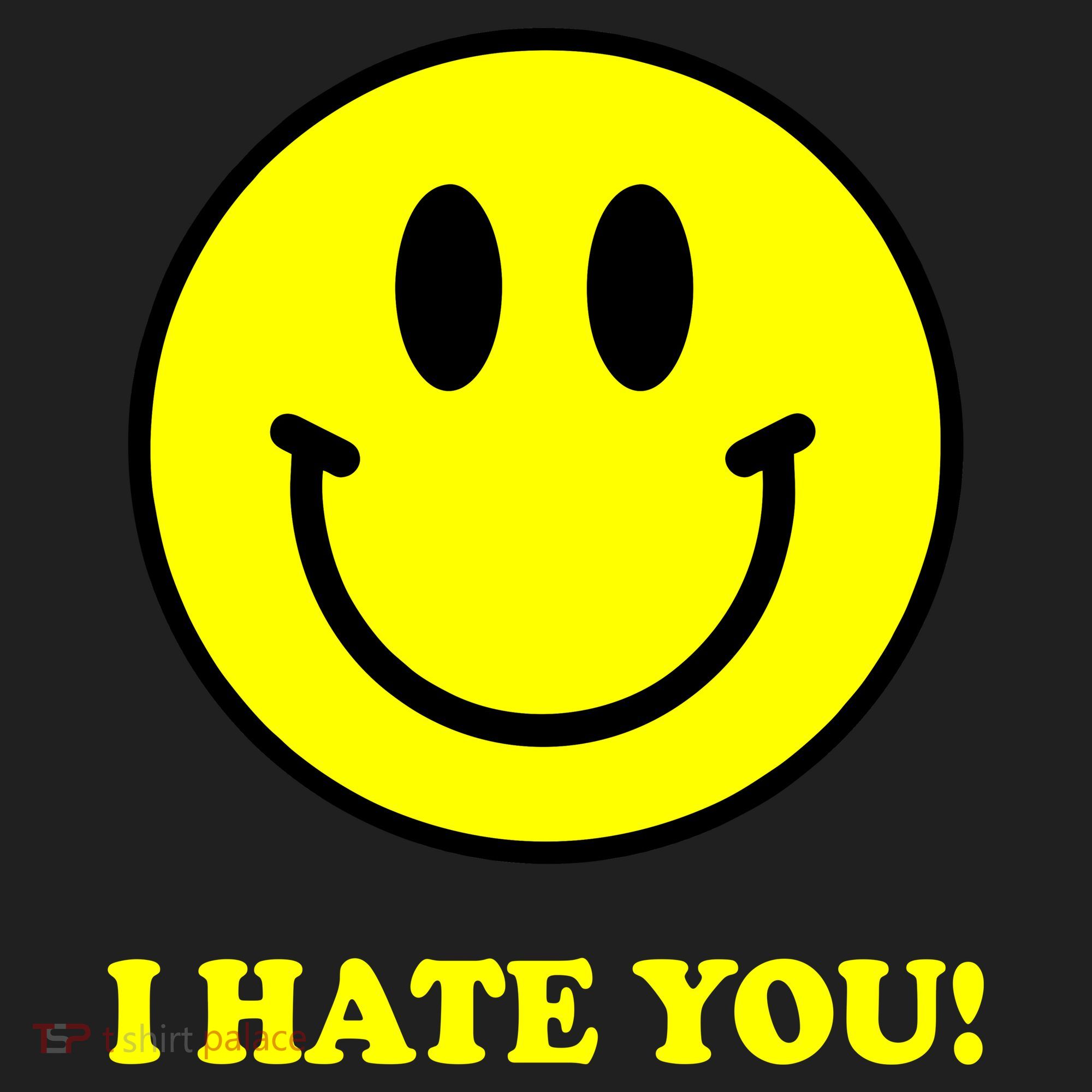 I Hate You Funny Smiley Face Emoji Hat