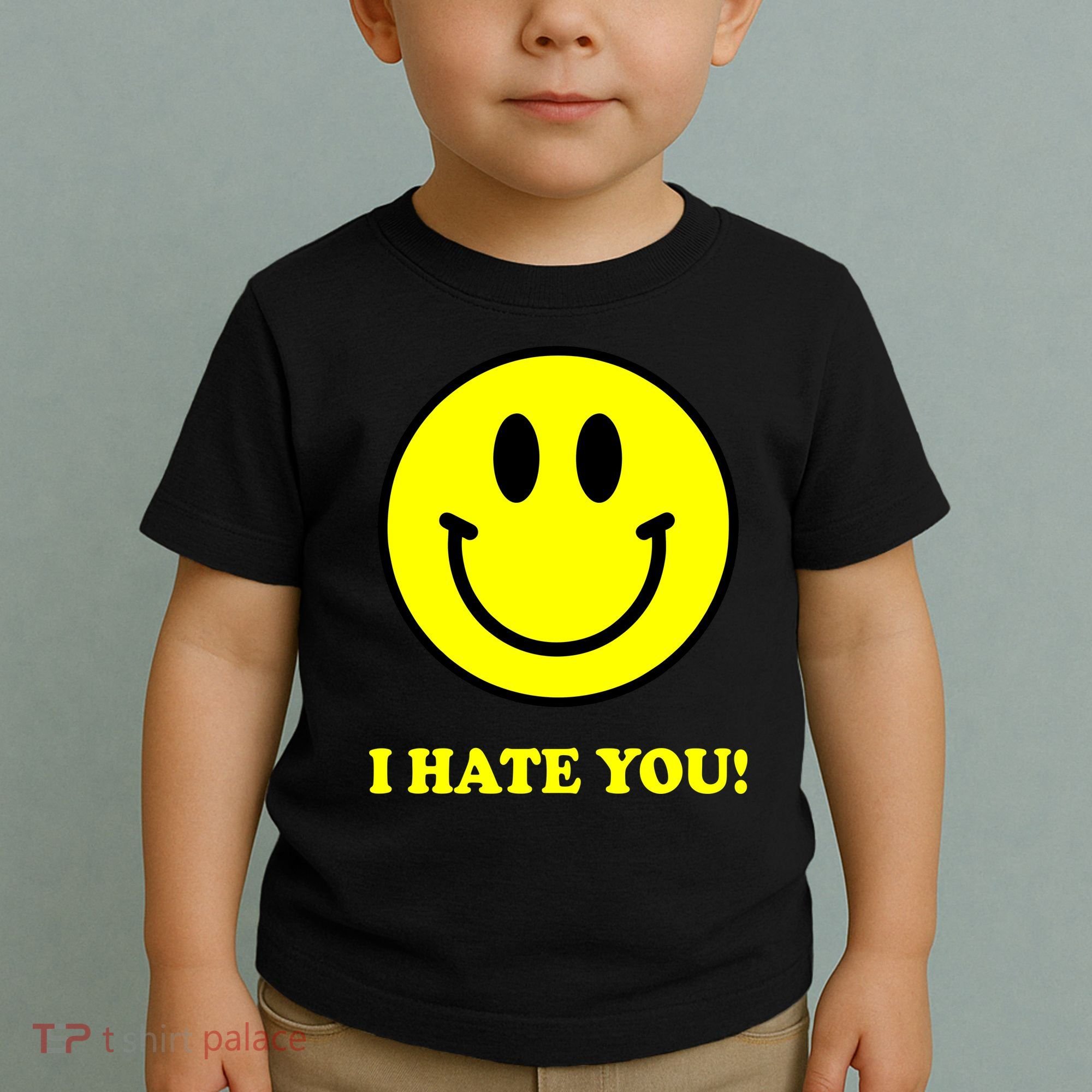 I Hate You Funny Smiley Face Emoji Toddler T-Shirt