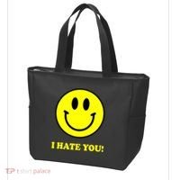 I Hate You Funny Smiley Face Emoji Tote Bag thumb 3