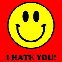 I Hate You Funny Smiley Face Emoji Santa Hat thumb 1
