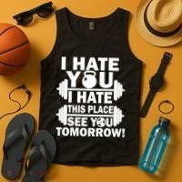 I Hate You This Place See You Tomorrow! Tank Top thumb 4