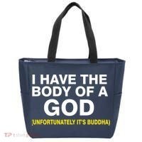 I Have A Body Of A God Buddha Tote Bag thumb 0
