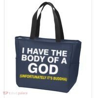 I Have A Body Of A God Buddha Tote Bag thumb 3