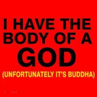 I Have A Body Of A God Buddha Santa Hat thumb 1