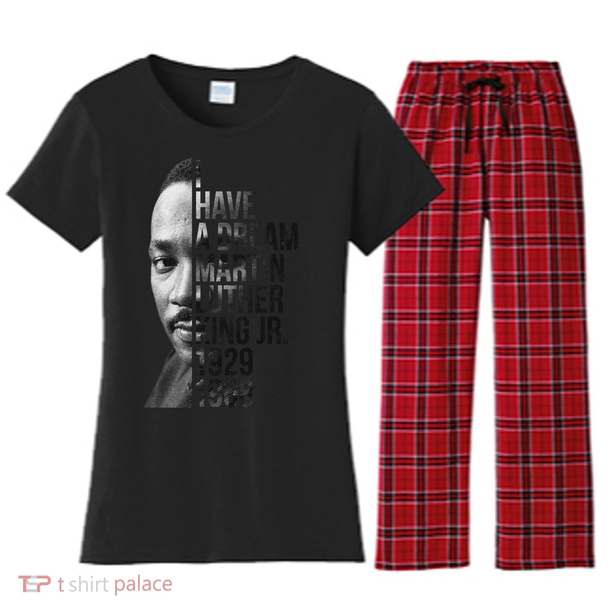 I Have a Dream Martin Luther King Jr. 1929-1968 Women's Flannel Pajama Set