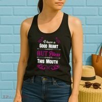 I Have A Good Heart But Bless This Mouth Women's Tank Top thumb 2