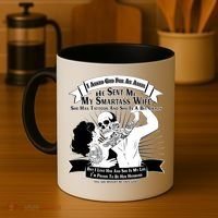 I Have A My Smartass Tattooed Wife  Coffee Mug thumb 4