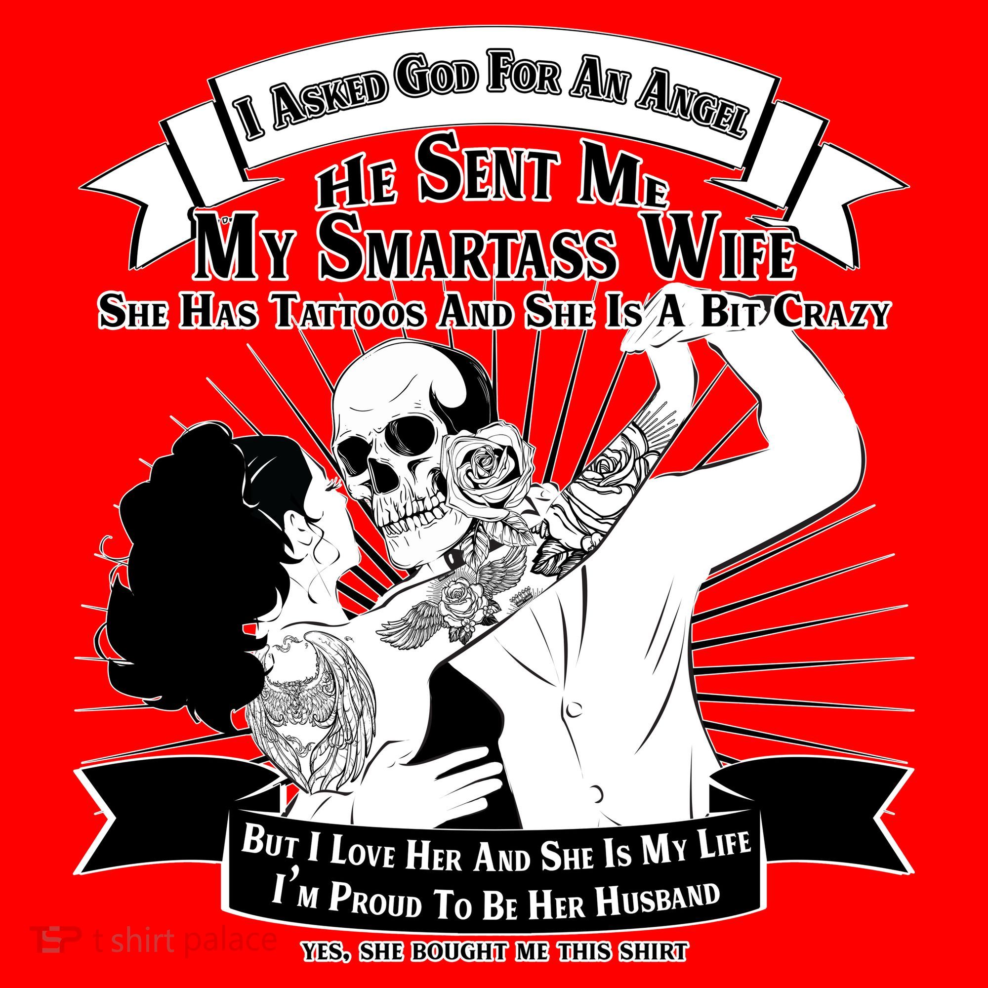 I Have A My Smartass Tattooed Wife  Santa Hat