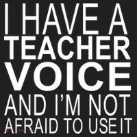I Have A Teacher Voice And I'm Not Afraid To Use It Golf Towel thumb 3