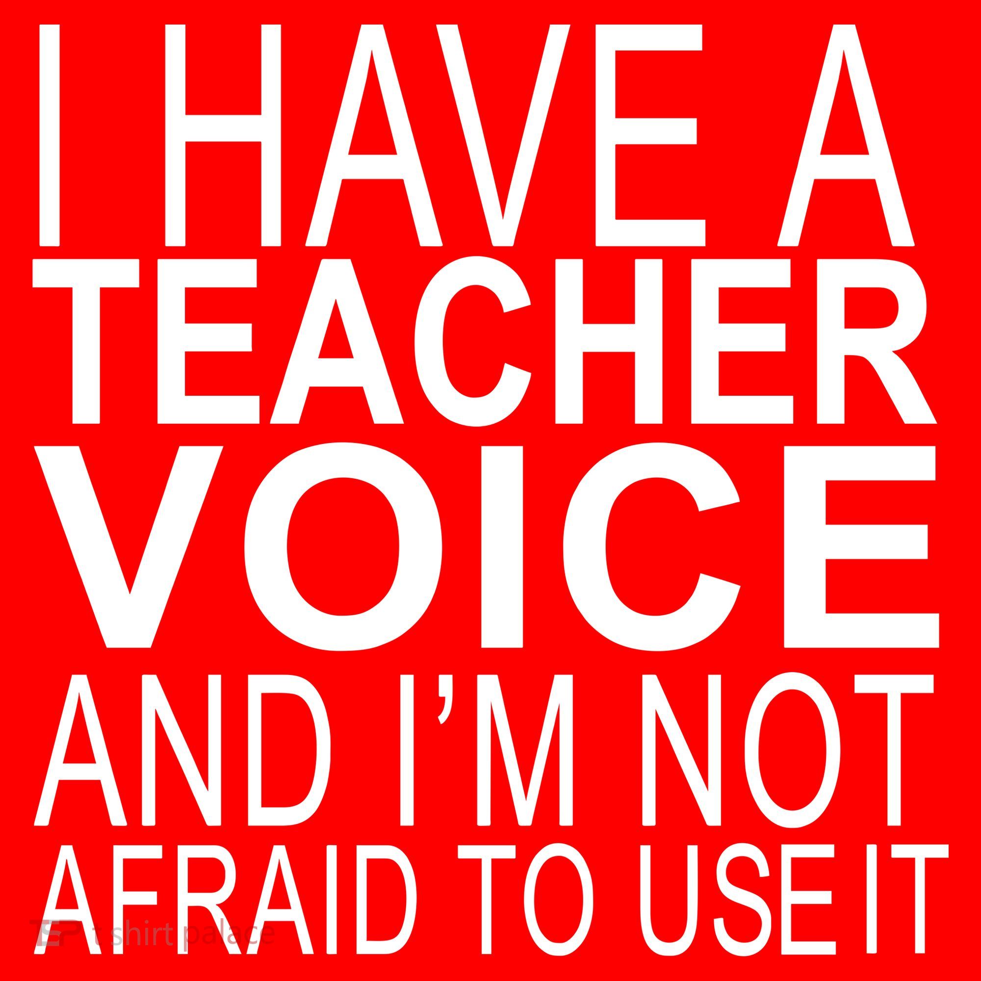 I Have A Teacher Voice And I'm Not Afraid To Use It T-Shirt