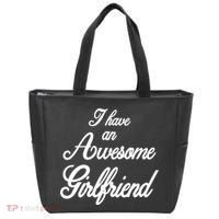 I Have An Awesome Girlfriend Tote Bag thumb 0