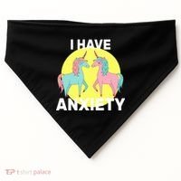 I Have Anxiety Unicorn USA-Made Doggie Bandana thumb 0