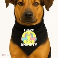 I Have Anxiety Unicorn USA-Made Doggie Bandana thumb 1