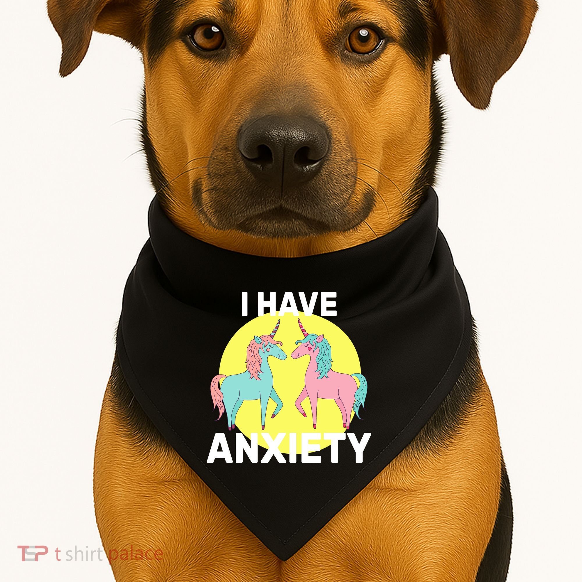 I Have Anxiety Unicorn USA-Made Doggie Bandana