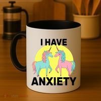 I Have Anxiety Unicorn Coffee Mug thumb 4