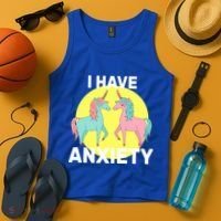 I Have Anxiety Unicorn Tank Top thumb 4