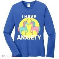 I Have Anxiety Unicorn Women's Long Sleeve Shirt thumb 0
