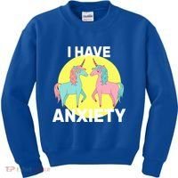 I Have Anxiety Unicorn Kids Sweatshirt thumb 0